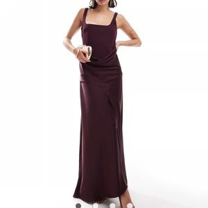 Elegant Burgandy Women's Dress
